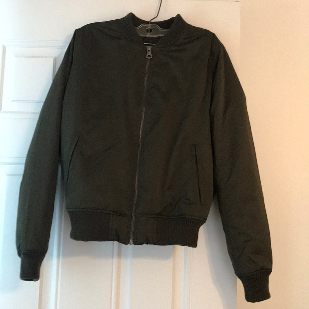 American Eagle green bomber jacket